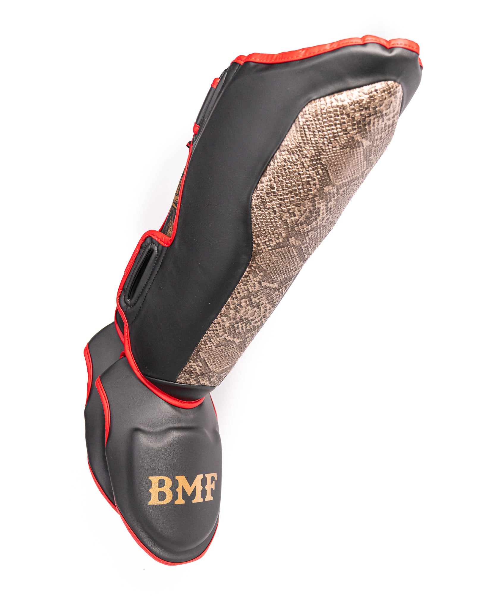 Red Black Snake BMF Shin Guards