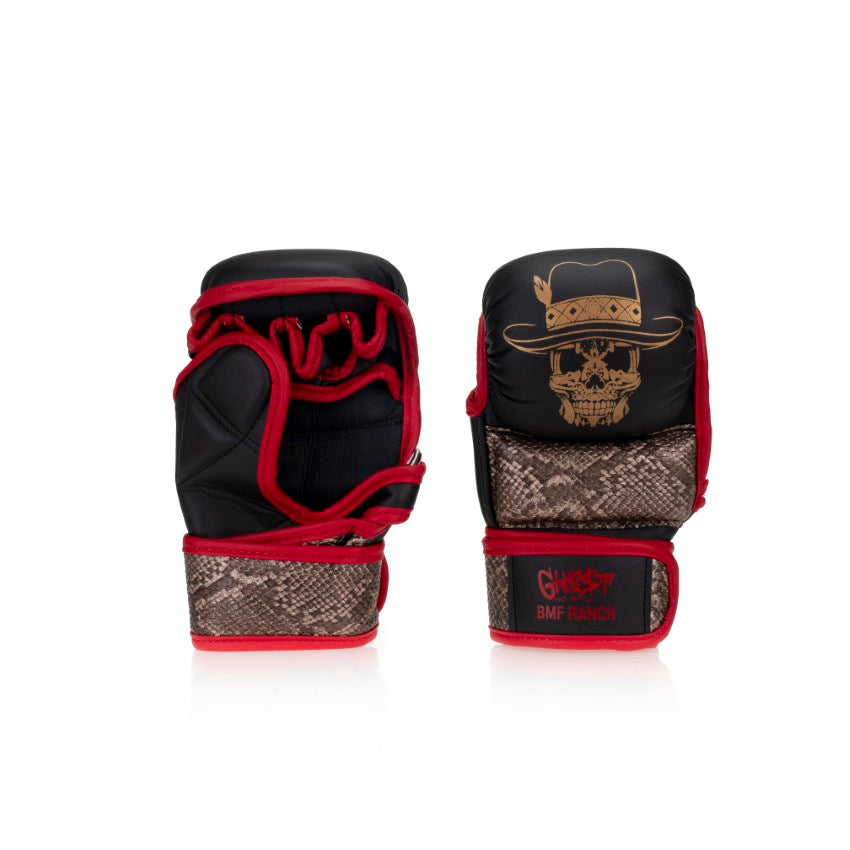 Black Red Snake BMF Gloves