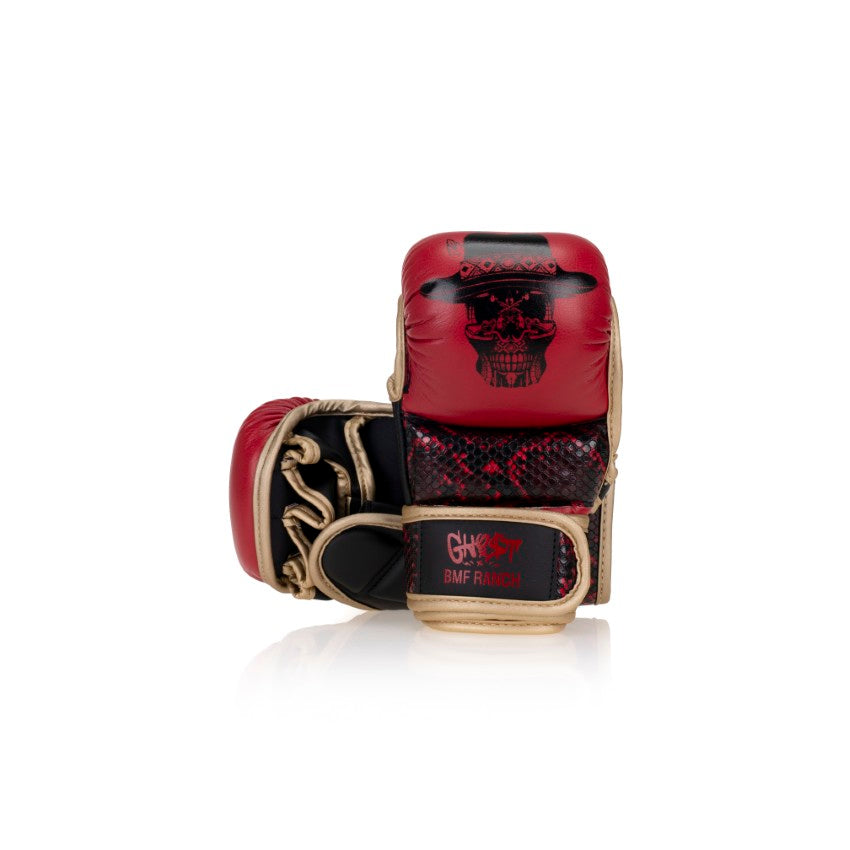 Black Red Gold BMF MMA Gloves