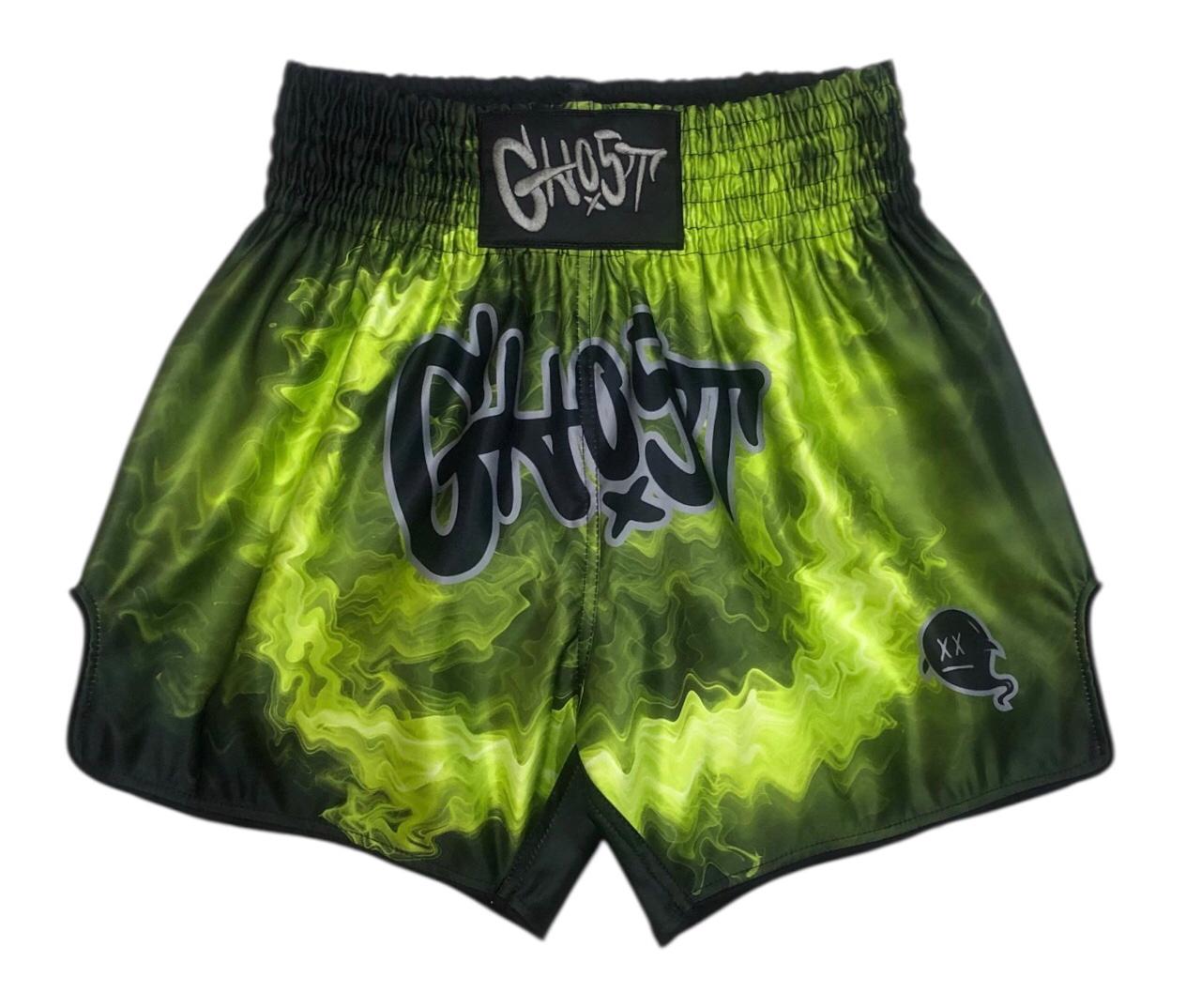 "Vortex" GH05T X BRAND Muay Thai Shorts -Green