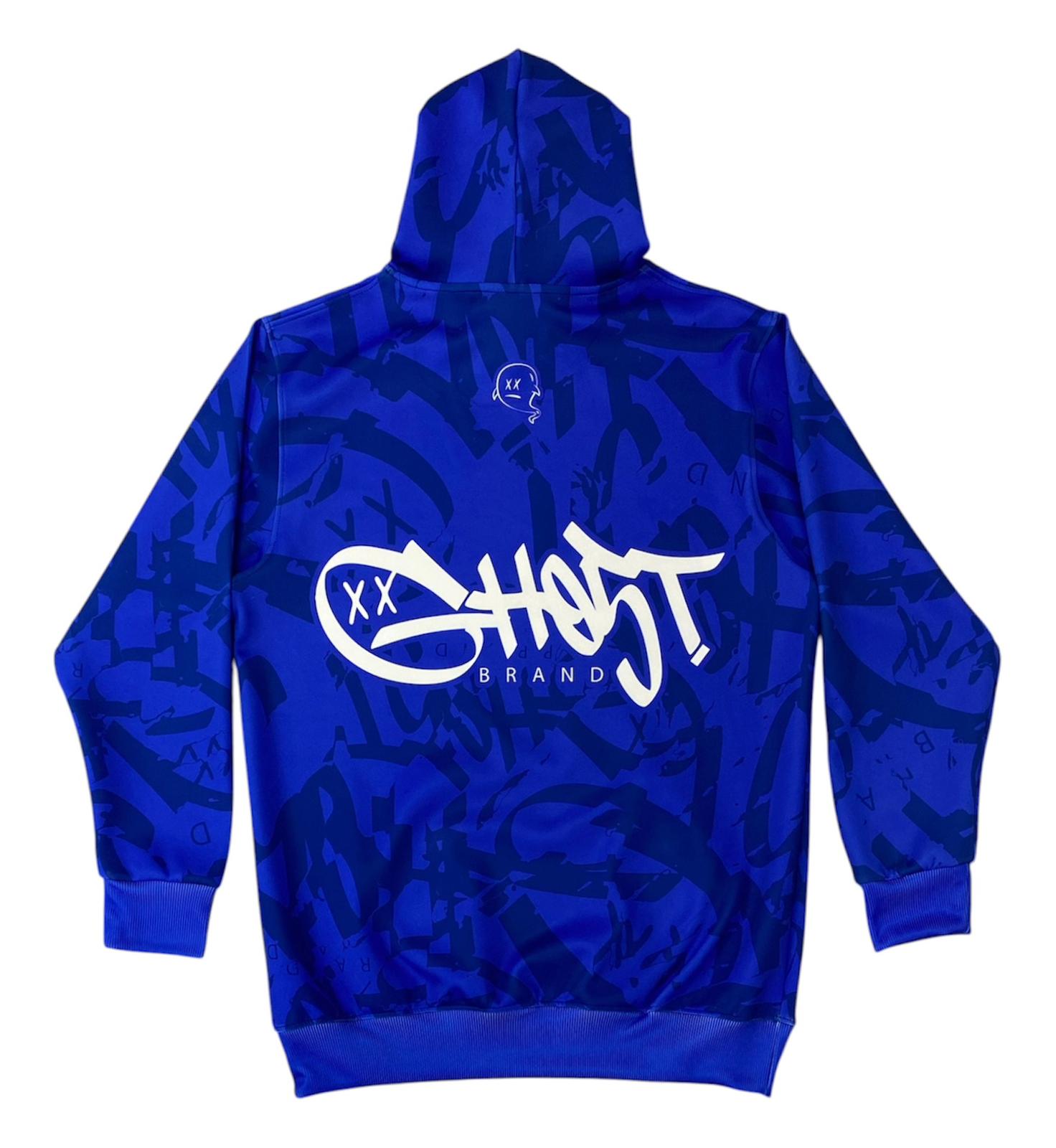 GH05T Heavy Font Hoodie-Double Blue