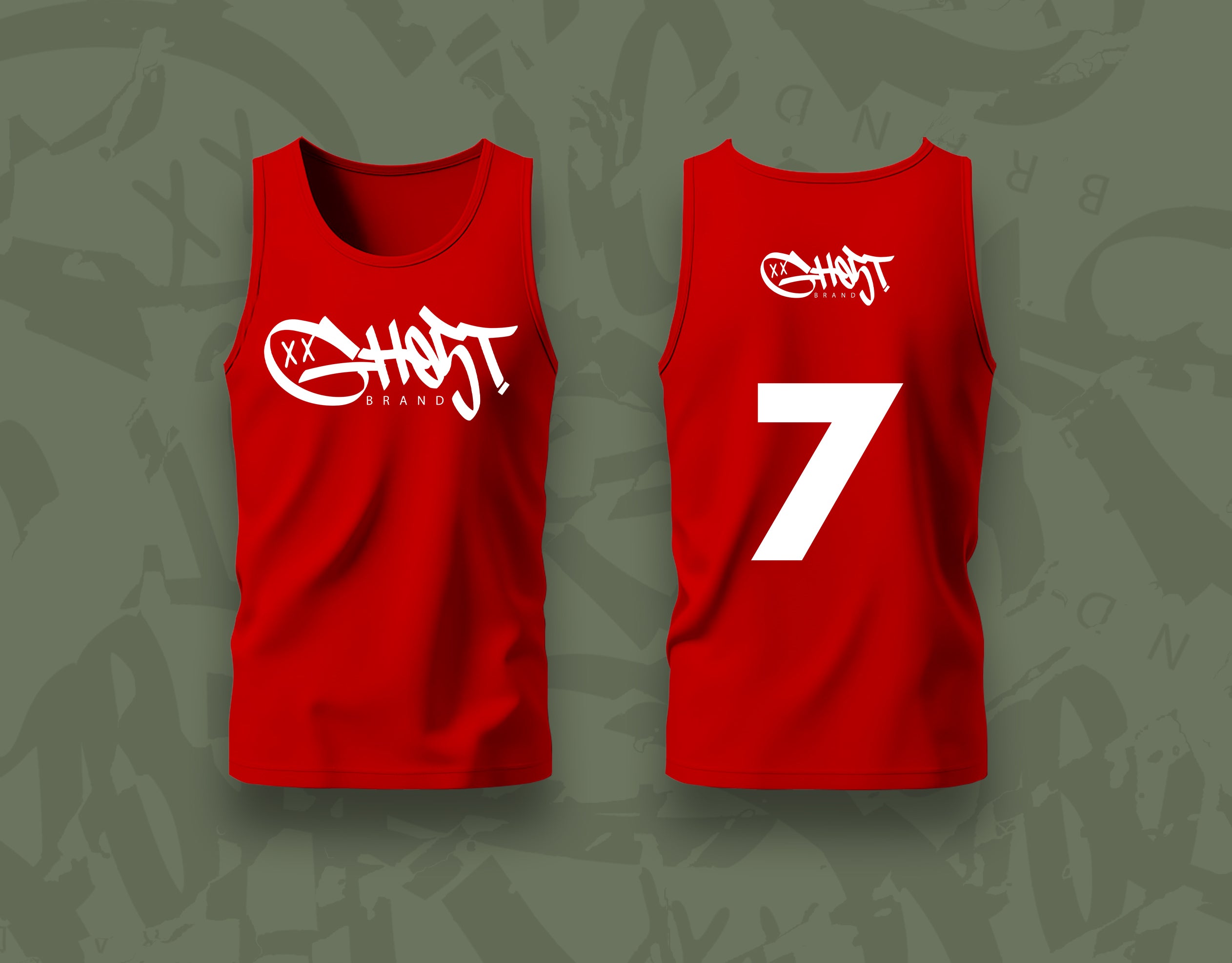 GH05T X BRAND “07” Training Jersey- Red and White