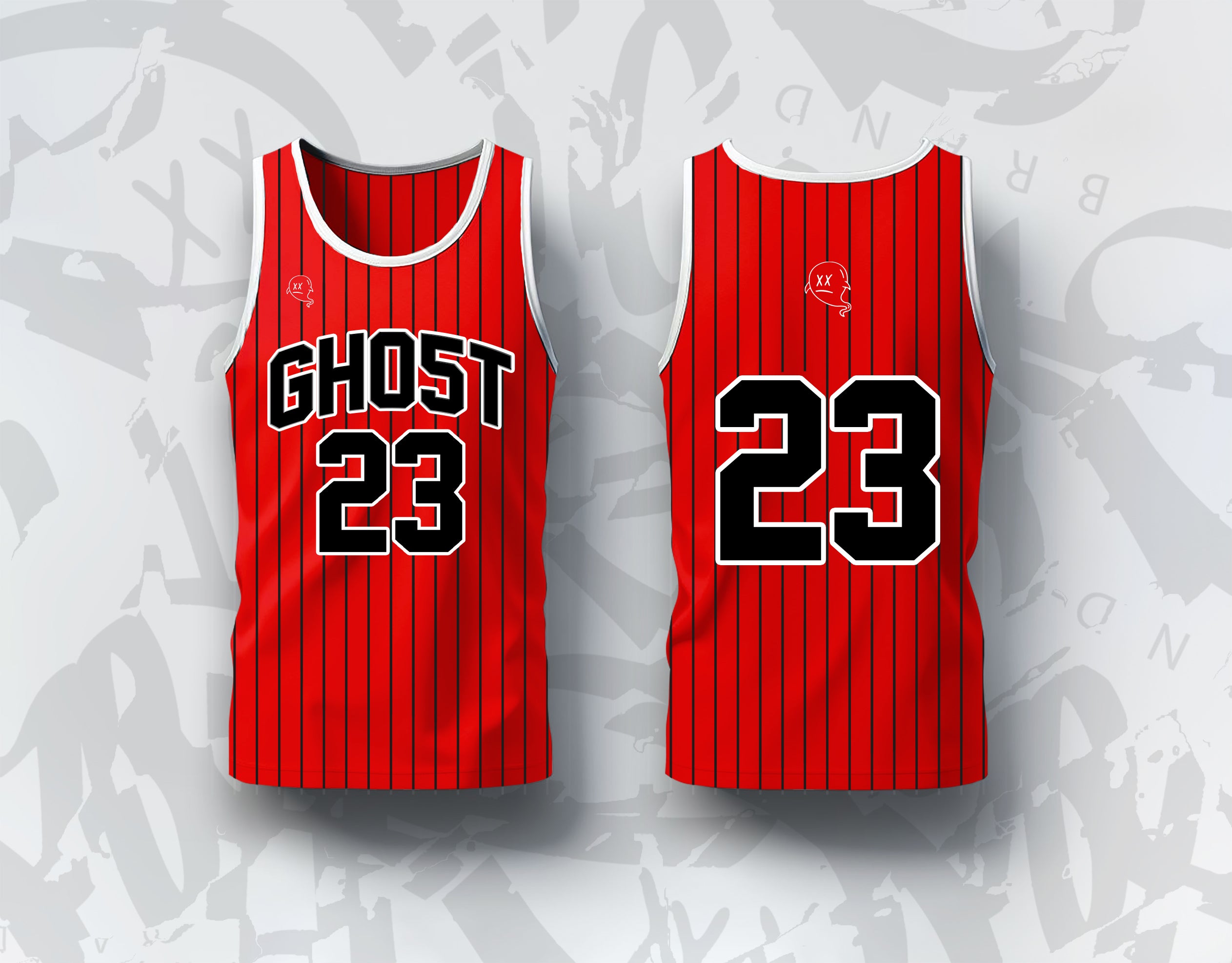 GH05T X BRAND “Bulls” Red Jersey