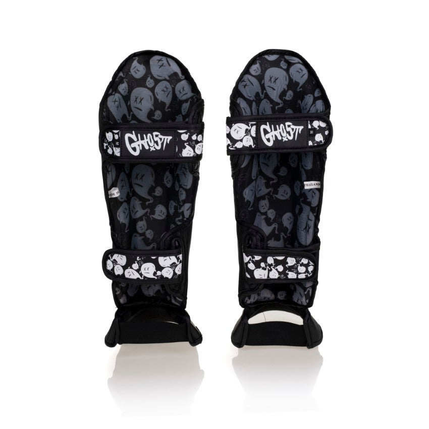 Black GH05T X BRAND GHV1 Shin Guards W/ Ghost Liner