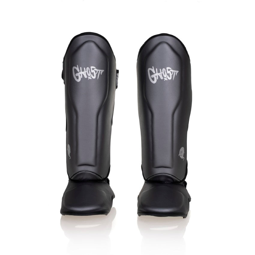 Silver Metallic GH05T X BRAND GHV1 Shin Guards W/ Ghost Liner