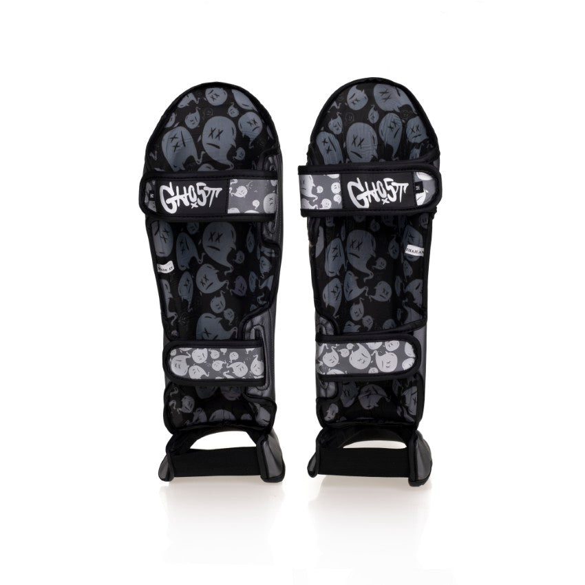 Silver Metallic GH05T X BRAND GHV1 Shin Guards W/ Ghost Liner