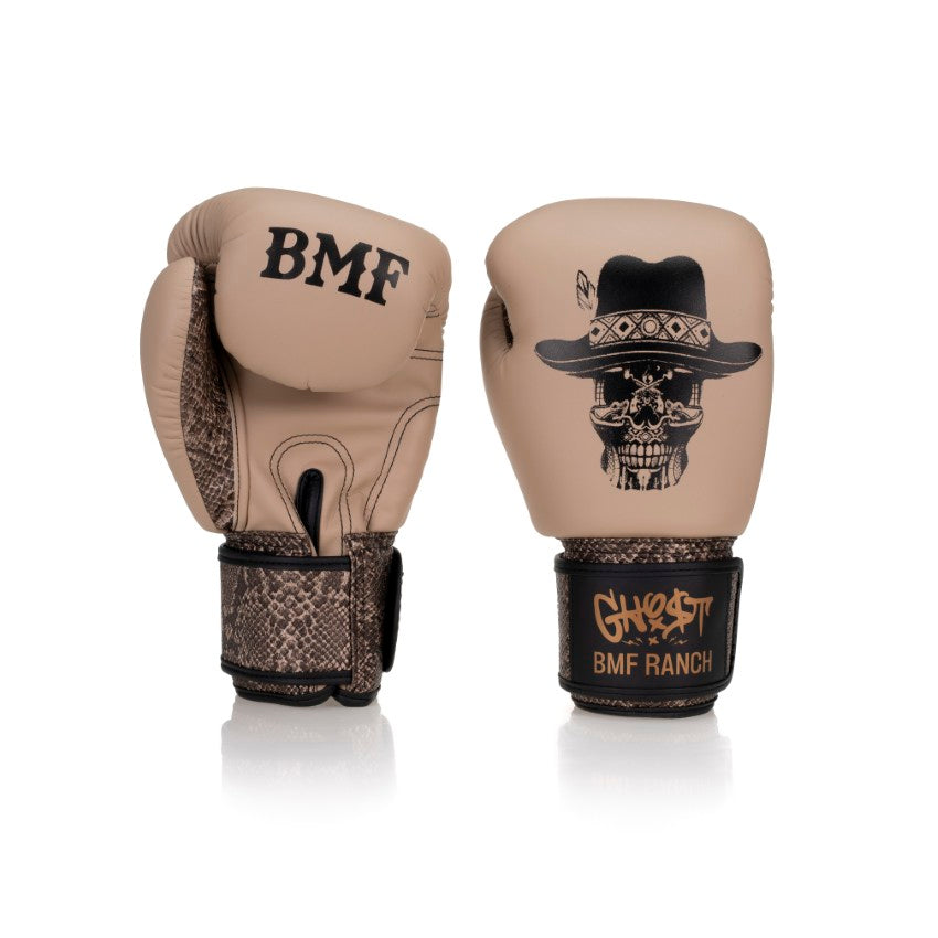 GH05T X BMF Ranch "Sand" Premium Velcro Boxing Glove