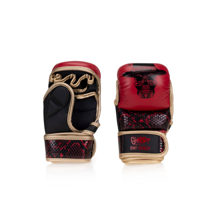 Black Red Gold BMF MMA Gloves