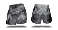 GH05T X BRAND Muay Thai Shorts-Grey Smoke