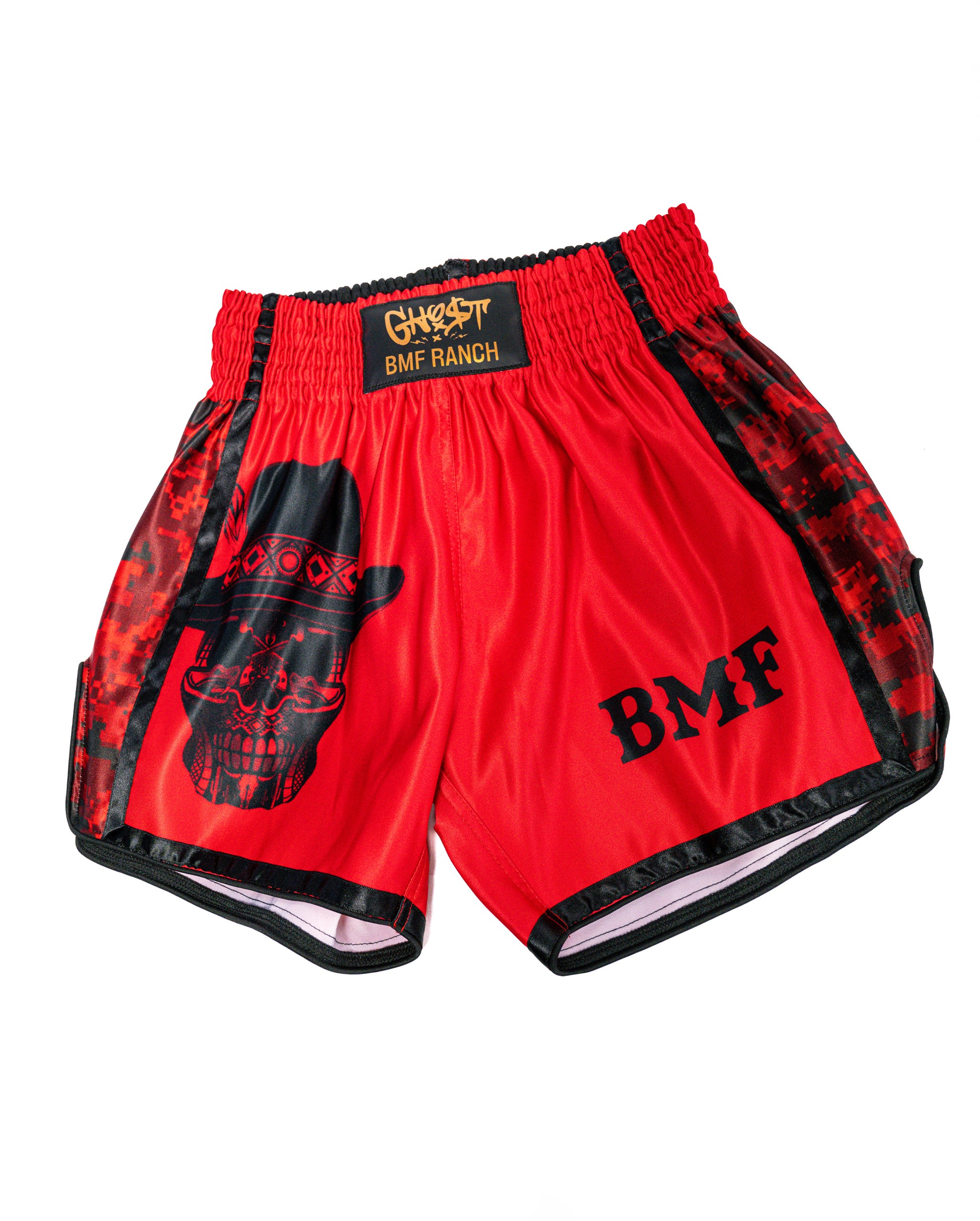 Black and Red BMF Shorts
