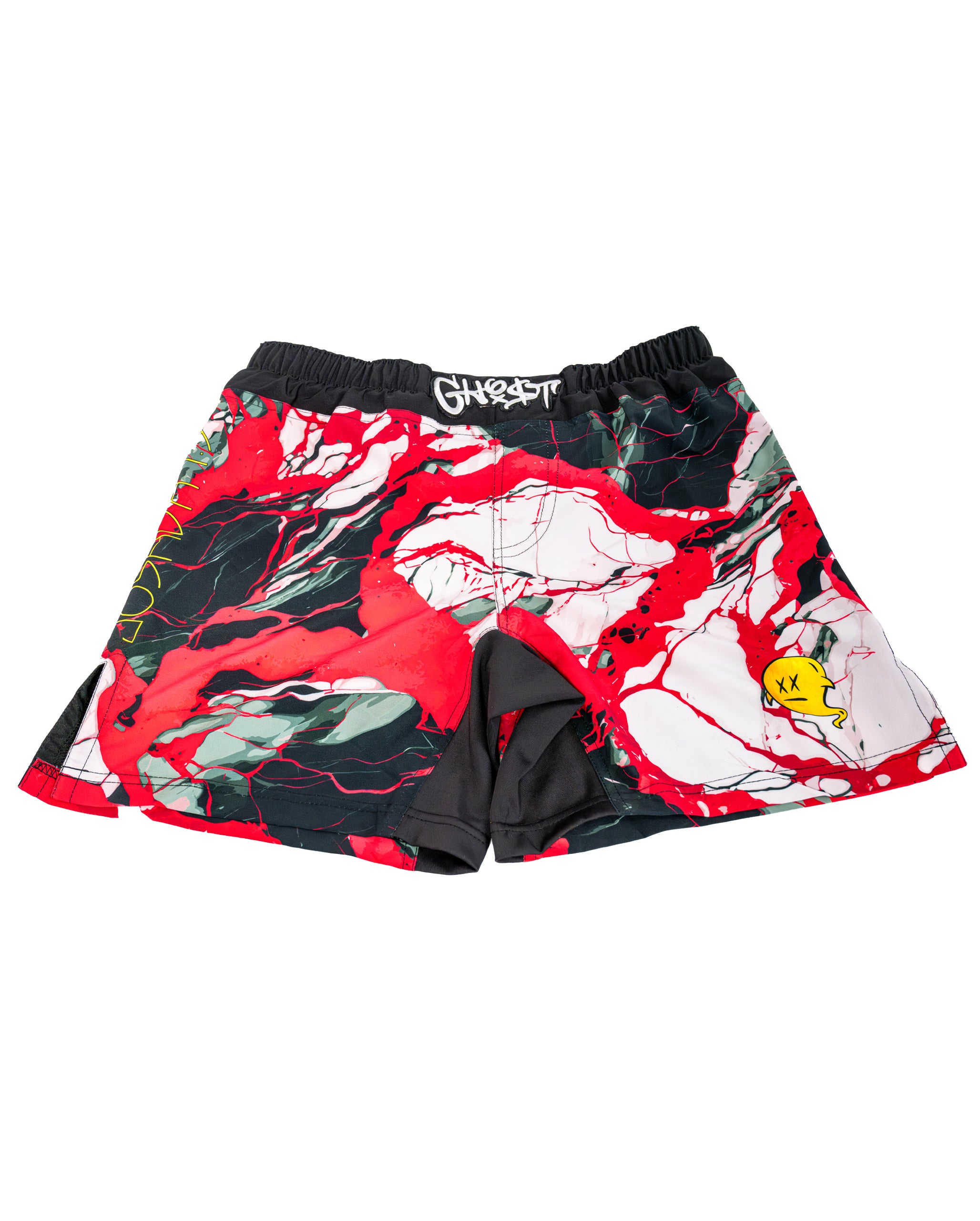 White and Red Marble Hybrid Shorts